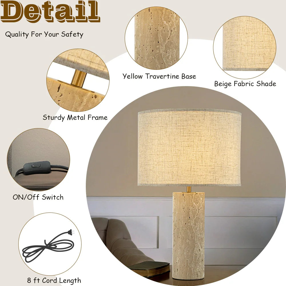 Nowoczesna Cylindryczna Lampa Stołowa | 1+1 GRATIS