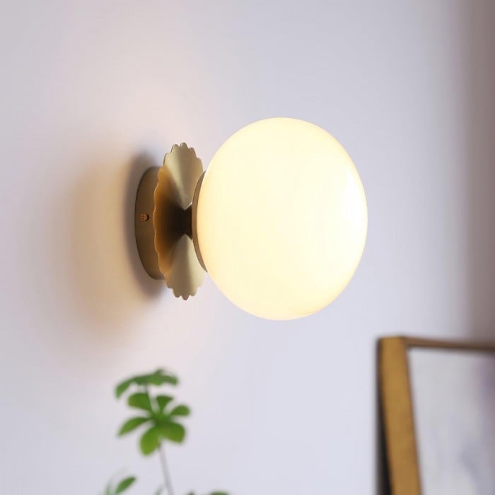 Szklana lampa ścienna Bauhaus Sphere | 1+1 GRATIS