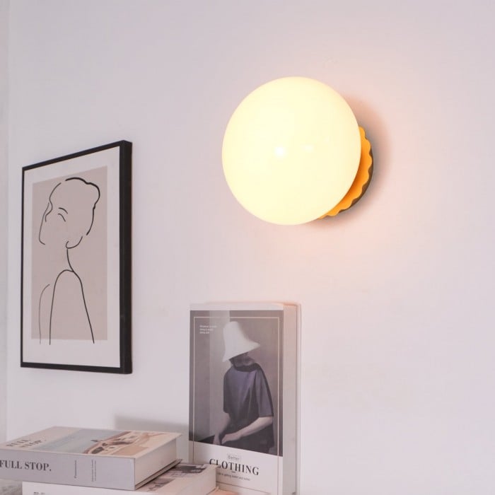 Szklana lampa ścienna Bauhaus Sphere | 1+1 GRATIS
