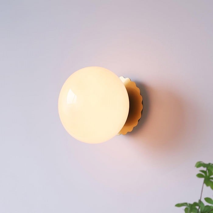 Szklana lampa ścienna Bauhaus Sphere | 1+1 GRATIS