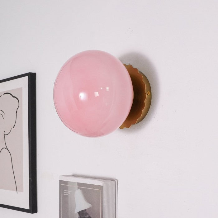 Szklana lampa ścienna Bauhaus Sphere | 1+1 GRATIS