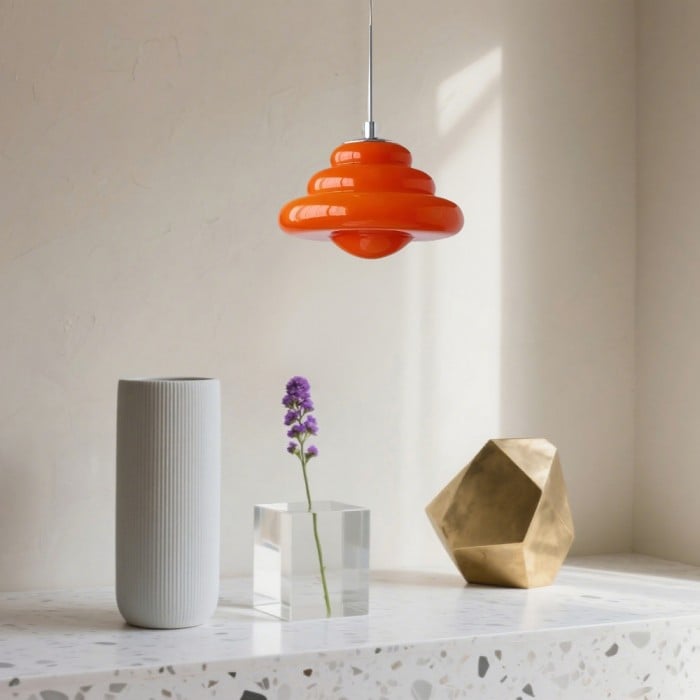 Szklana lampa wisząca Art Deco Bauhaus Donut | 1+1 GRATIS
