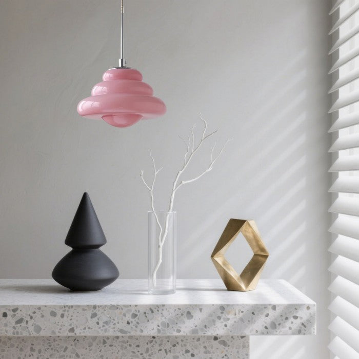 Szklana lampa wisząca Art Deco Bauhaus Donut | 1+1 GRATIS