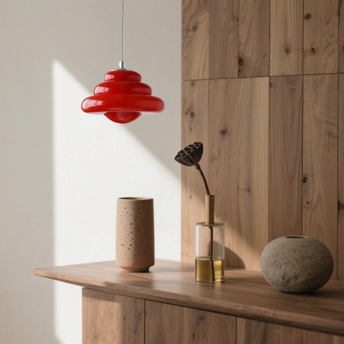Szklana lampa wisząca Art Deco Bauhaus Donut | 1+1 GRATIS