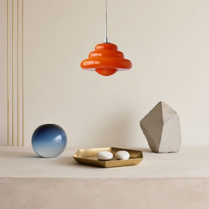 Szklana lampa wisząca Art Deco Bauhaus Donut | 1+1 GRATIS
