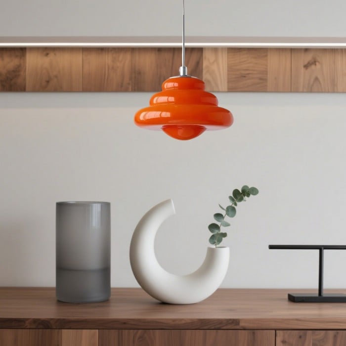 Szklana lampa wisząca Art Deco Bauhaus Donut | 1+1 GRATIS