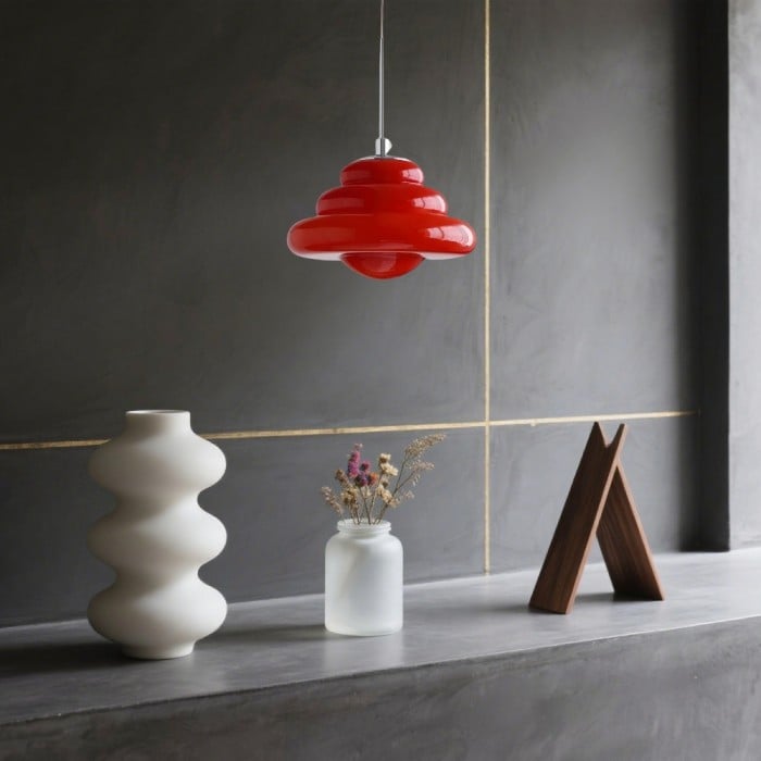 Szklana lampa wisząca Art Deco Bauhaus Donut | 1+1 GRATIS
