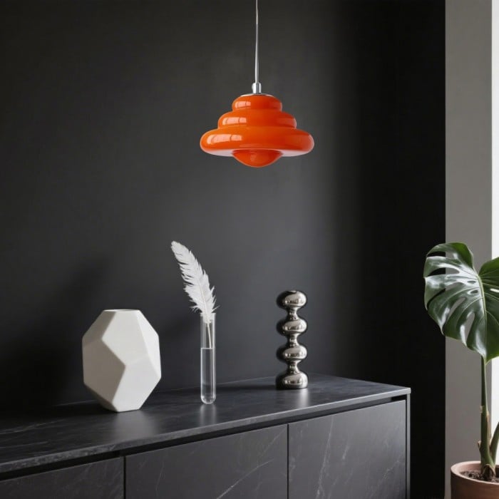 Szklana lampa wisząca Art Deco Bauhaus Donut | 1+1 GRATIS