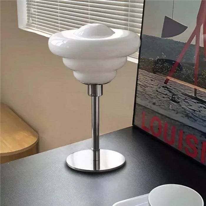 Szklana Lampa Stołowa Bauhaus  | 1+1 GRATIS