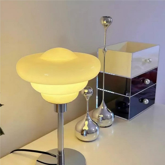 Szklana Lampa Stołowa Bauhaus  | 1+1 GRATIS