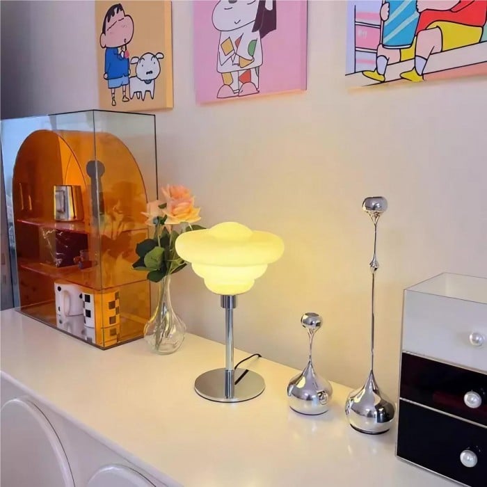 Szklana Lampa Stołowa Bauhaus  | 1+1 GRATIS