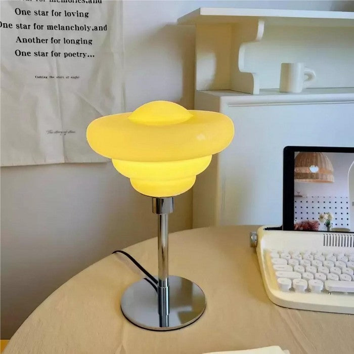 Szklana Lampa Stołowa Bauhaus  | 1+1 GRATIS