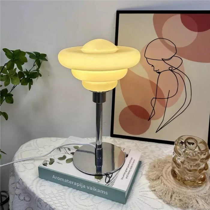 Szklana Lampa Stołowa Bauhaus  | 1+1 GRATIS