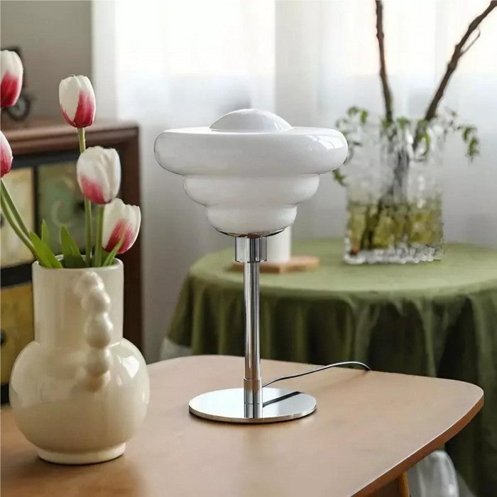 Szklana Lampa Stołowa Bauhaus  | 1+1 GRATIS