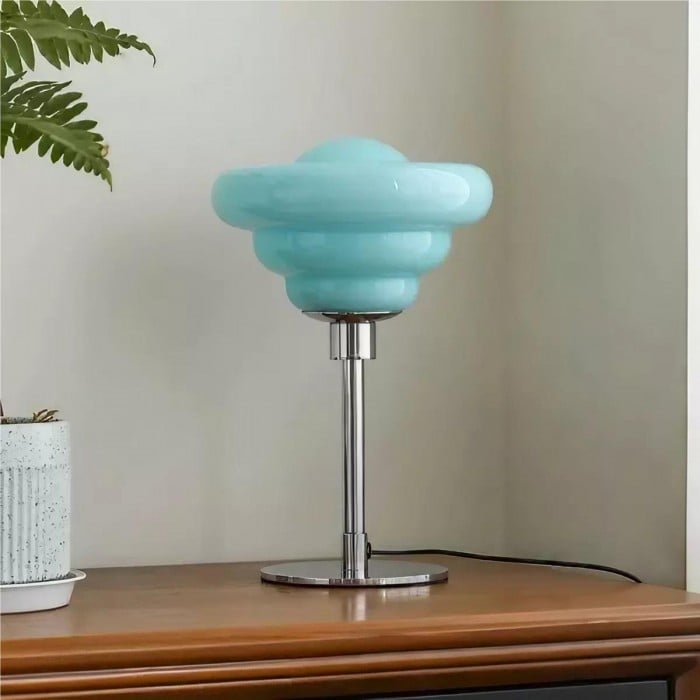 Szklana Lampa Stołowa Bauhaus  | 1+1 GRATIS