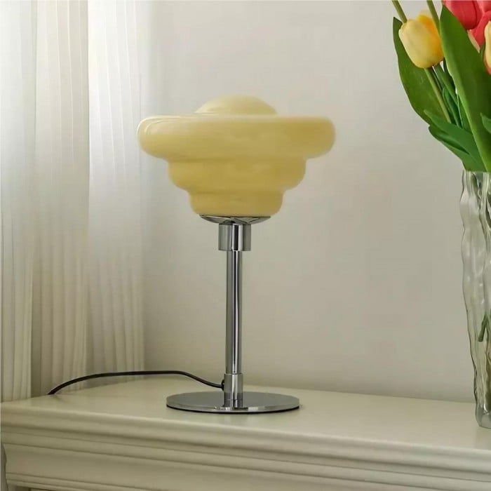 Szklana Lampa Stołowa Bauhaus  | 1+1 GRATIS