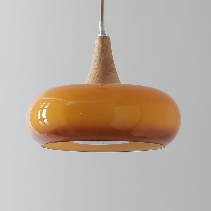 Pomarańczowa lampa wisząca w stylu Bauhaus | 1+1 GRATIS