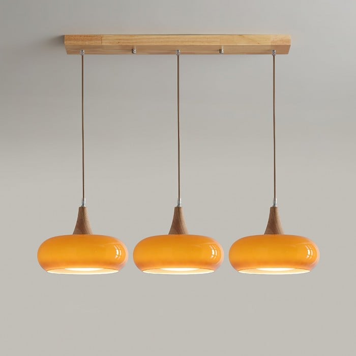 Pomarańczowa lampa wisząca w stylu Bauhaus | 1+1 GRATIS