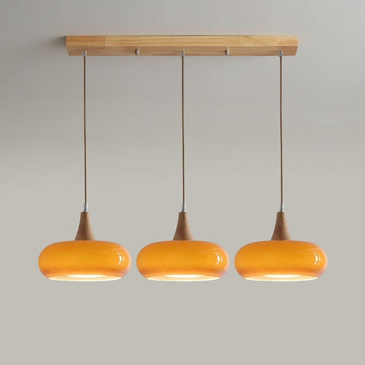Pomarańczowa lampa wisząca w stylu Bauhaus | 1+1 GRATIS