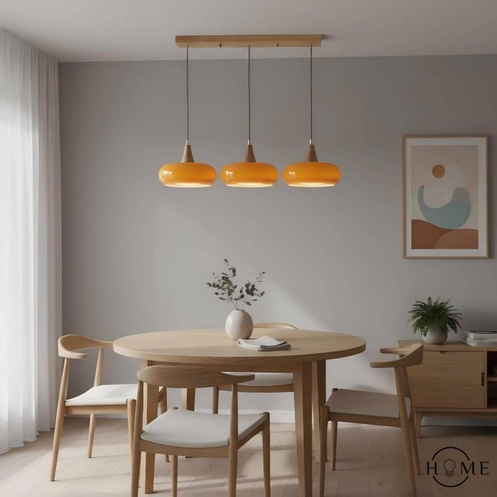 Pomarańczowa lampa wisząca w stylu Bauhaus | 1+1 GRATIS