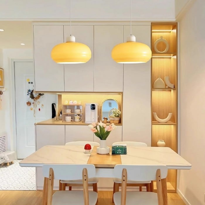 Minimalistyczna szklana lampa wisząca Dubois | 1+1 GRATIS