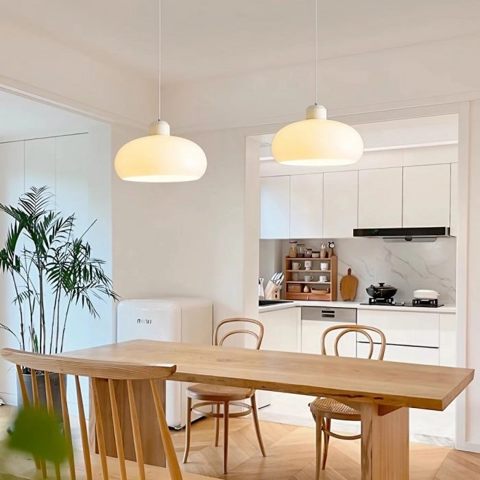 Minimalistyczna szklana lampa wisząca Dubois | 1+1 GRATIS