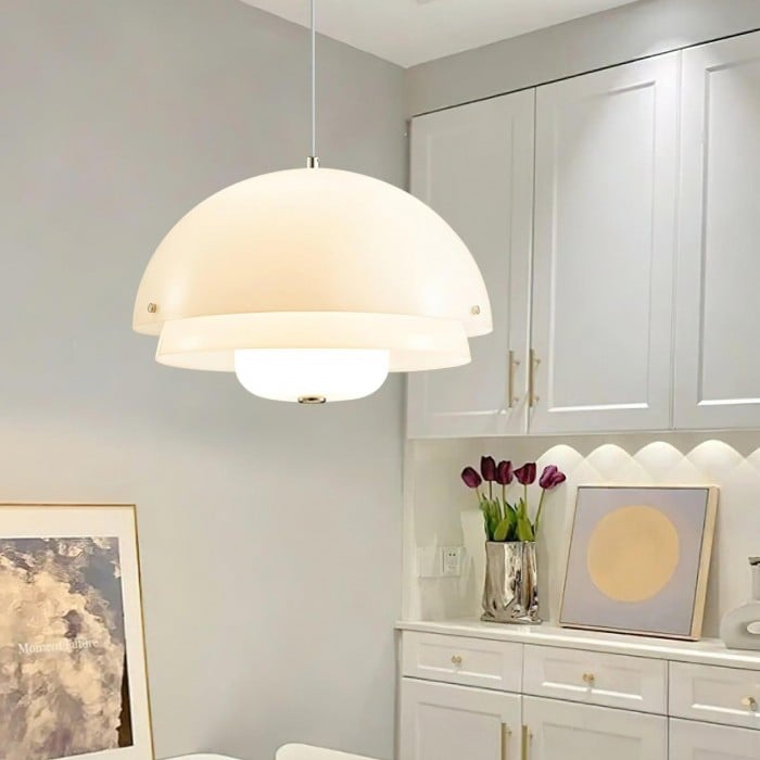 Nowoczesna Biała Lampa Wisząca | 1+1 GRATIS