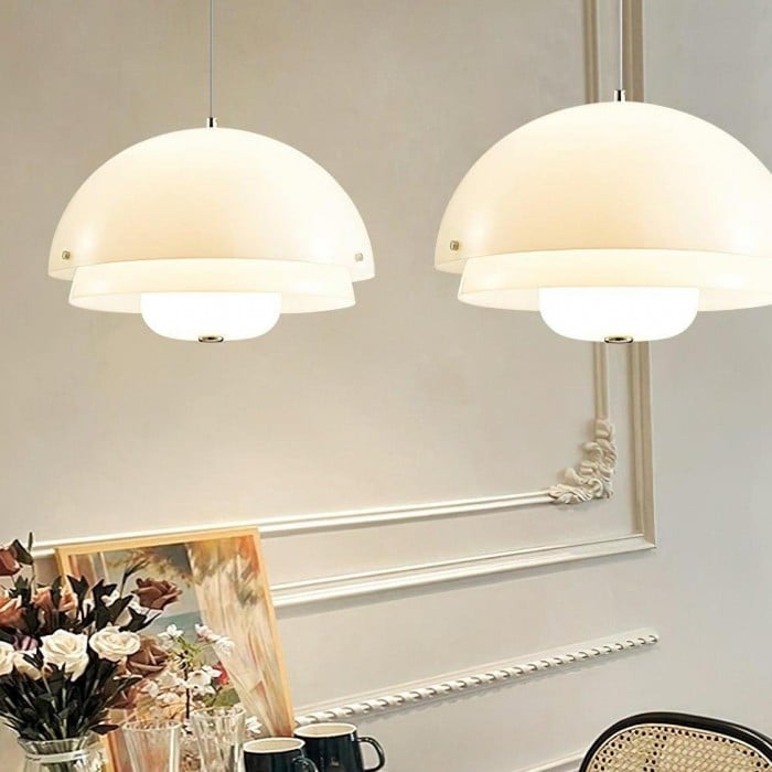 Nowoczesna Biała Lampa Wisząca | 1+1 GRATIS