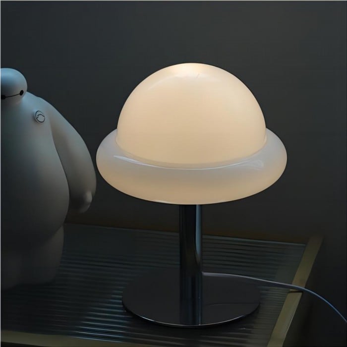 Szklana lampa stołowa Morandi Bauhaus Egg | 1+1 GRATIS