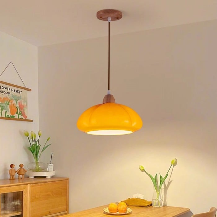 Retro Noordse Pomarańczowa Lampa Wisząca| 1+1 GRATIS
