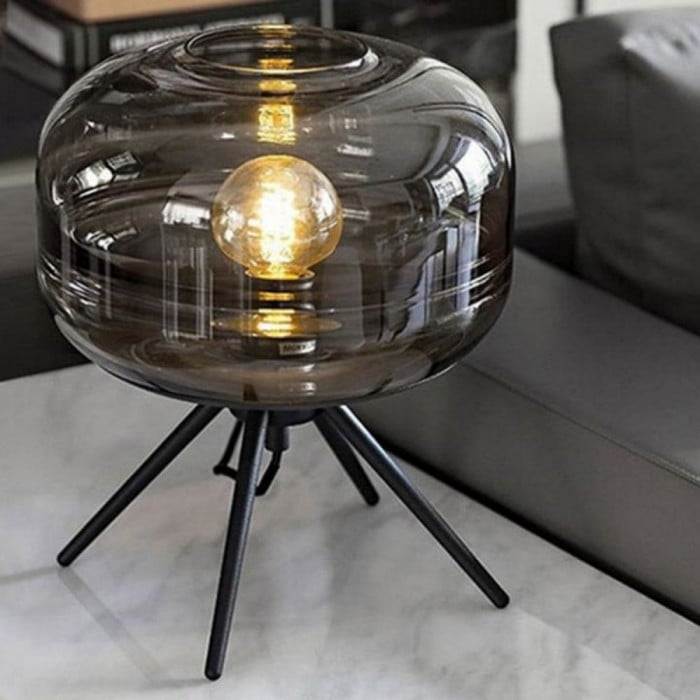 Retro Szklana Lampa Stołowa | 1+1 GRATIS