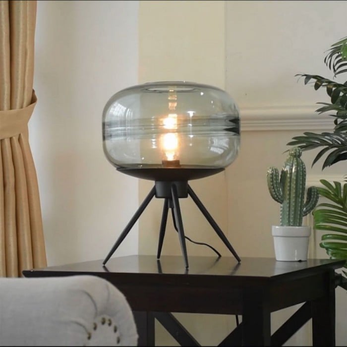 Retro Szklana Lampa Stołowa | 1+1 GRATIS