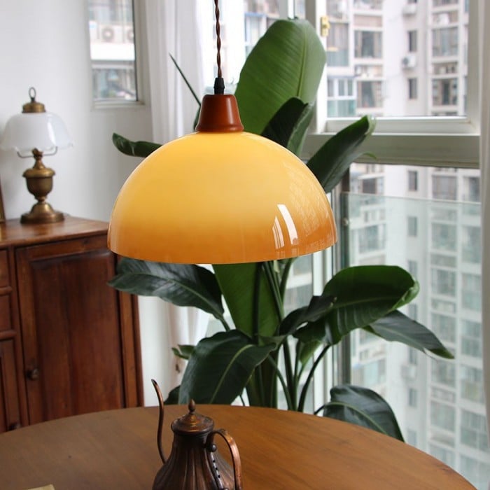 Szklana lampa wisząca Bauhaus vintage | 1+1 GRATIS