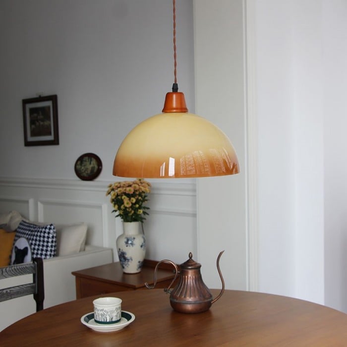 Szklana lampa wisząca Bauhaus vintage | 1+1 GRATIS