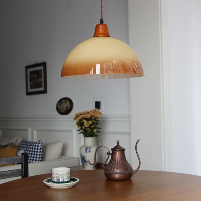 Szklana lampa wisząca Bauhaus vintage | 1+1 GRATIS