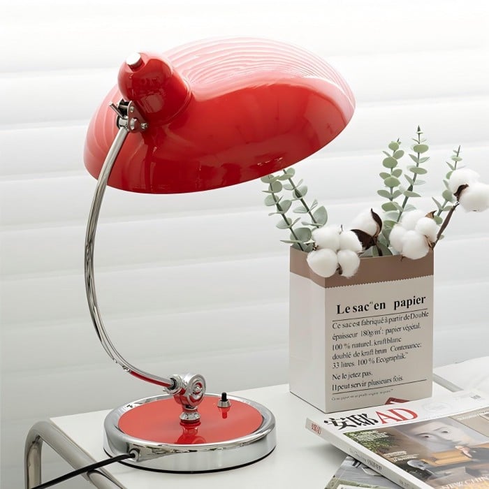 Retro Luxe Lampa Stołowa z Metalowym | 1+1 GRATIS